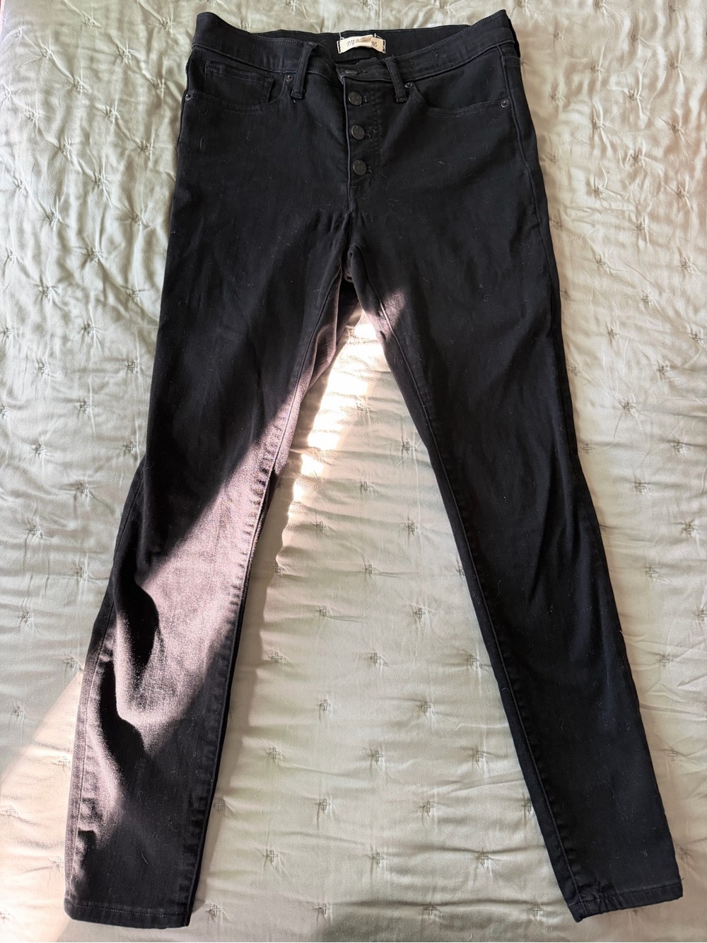 Madewell Black Skinny Button-Fly Jeans